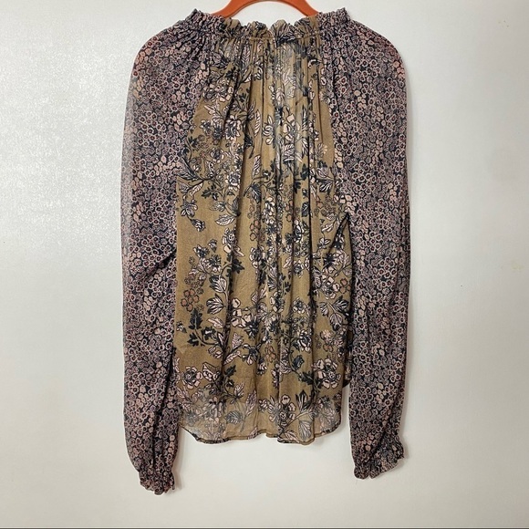 Free People Hendrix Floral Blouse Boho Tunic Sz S - Picture 9 of 12